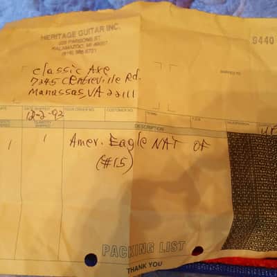 Heritage American Eagle NOS 1993 Natural, reg. #15 w/exclusive red/white/blue case, 25 Years New image 18