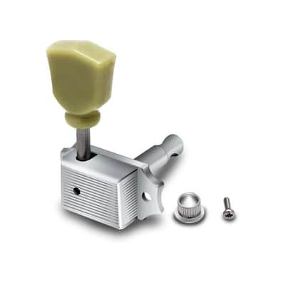Vintage Guitar String Tuning Pegs Tuning Machines Tuning Keys Machines Heads Tuners Compatible With Les Paul Lp Sg Style Electric Guitar 3 Left 3 Right, Chrome With Tulip Button. image 3