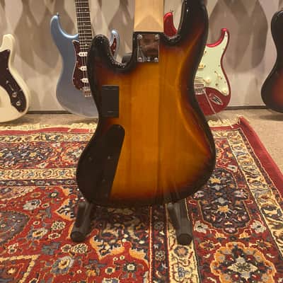 Squier Deluxe Jazz Bass V Active 3-Color Sunburst Bass - New Old Stock image 5