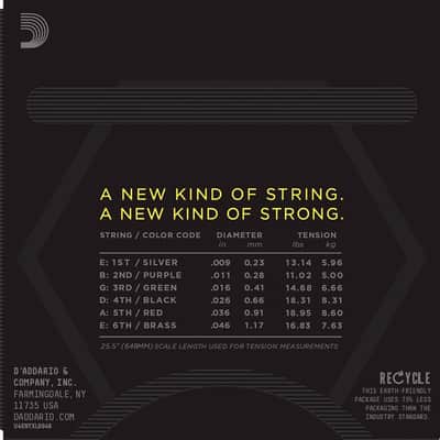 NYXL0946 09/46 Super Light Top / Regular Bottom D'Addario image 3
