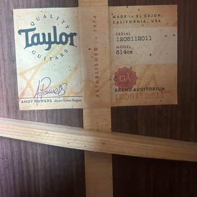 Taylor 814ce with V-Class Bracing 2018 - Present - Natural image 5