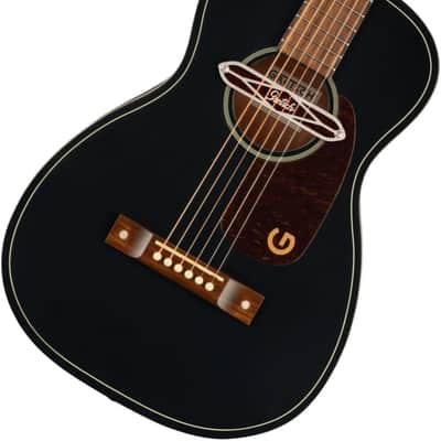 Gretsch Jim Dandy Deltoluxe Parlor 6-String Right-Handed Acoustic Guitar with C-Shape Neck and Select Lightweight Laminate Tonewoods X-Braced Body (Black Top) image 1