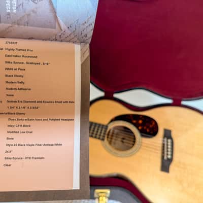 Martin Martin Custom Shop 00014F Spruce/Highly Flamed Koa Acoustic 2021-2024 - Gloss image 6