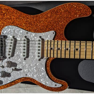 2023 G&L USA Build to Order S-500 - Double Bound - Orange Metal Flake image 8