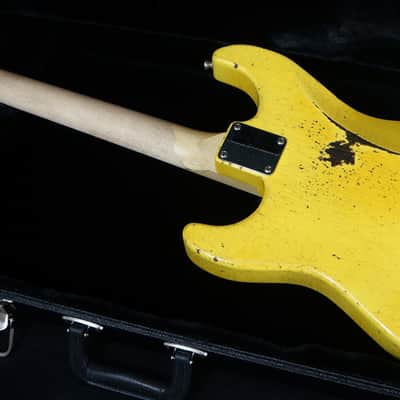Friedman USA Custom Shop Vintage S Guitars in Graffiti Yellow with Pink Polka Dots image 11