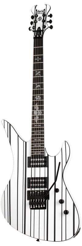 Schecter Synyster Standard Gloss White with Black Pinstripes image 1