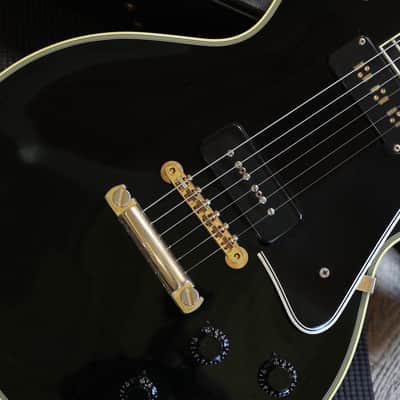 2008 Gibson Custom Shop Les Paul Custom 1954 Historic Reissue LPB-4 Electric Guitar Black Ebony + COA OHSC image 4