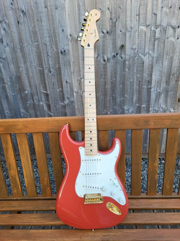 Fender FSR Tribute Stratocaster Fiesta Red (Limited Edition) Electric Guitar image 1