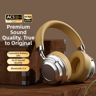 Retro Wireless Headphones, 38H Playback, Deep Bass Stereo, TF Card & Bluetooth 5.4 image 5