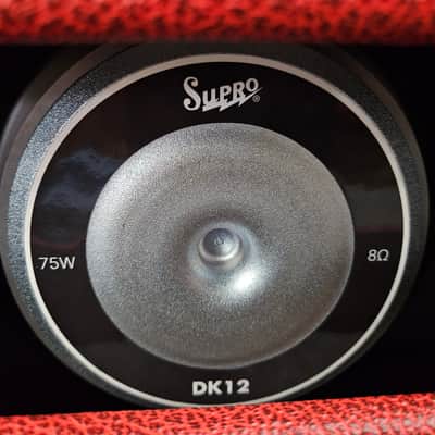 Supro 1822R Delta King 12 Special Run 15-Watt 1x12" Guitar Combo 2025 - Scarlet / Cream Stripes image 9