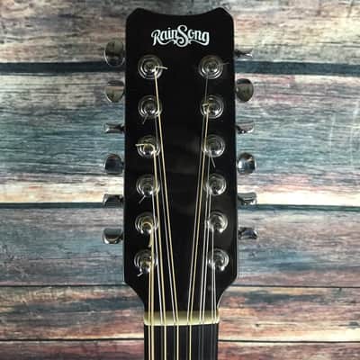 Rainsong WS-3000 12 string acoustic electric Carbon Fiber guitar with hard shell case image 4