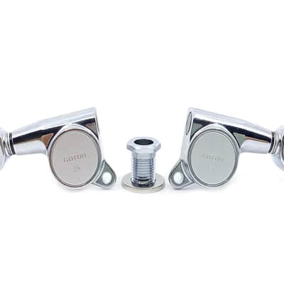 Gotoh Modern Keystone-Style Chrome Tuners (3 per side) image 2