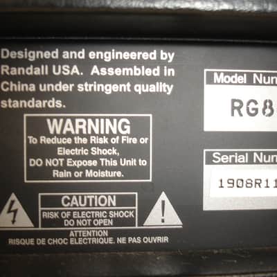 Randall RG80 80-Watt 1x12" Solid State Guitar Combo Amp image 18