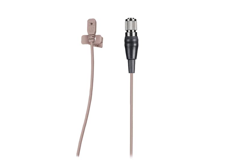 Audio-Technica MT830CH-TH Omni Condenser Lavalier Mic with cH Connector, Beige image 1
