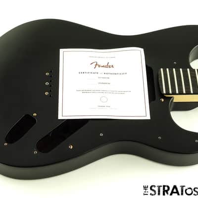 Fender American Jim Root Stratocaster Strat BODY + NECK Mahogany Ebony Black image 3