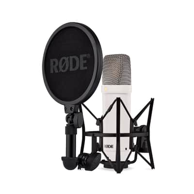 Rode NT1 Signature Series Studio Condenser Microphone HF6 Capsule and Ultra-Low Noise (White) image 5
