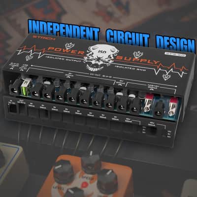 SPS-60 Guitar Pedal Power Supply, 10 Totally Isolated Pedal Board Power Supply for DC 9V/12V/18V Outputs (300mA/500mA) High Power for Power High-current Effect Pedal, Noiselessly image 5