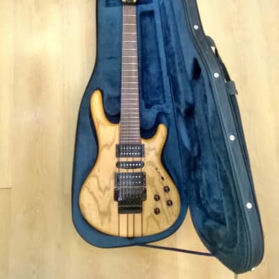 HK Wolf Natural 7 string guitar with case image 1