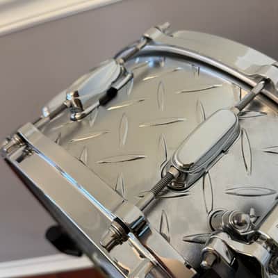 Tama LU1465 6.5x14" Lars Ulrich Signature Snare Drum - Diamond Plate Steel image 11