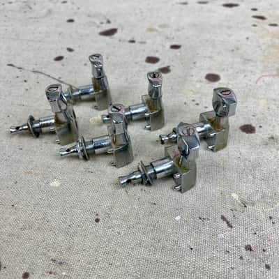 Vintage Fender 6 In-Line Guitar Tuners-Tuning Keys Chrome Circa 1970's 1980's image 9