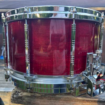 Pearl GA-914ED 14x8” Maple Fiberglass Free Floating snare 1983 - Cherry image 8
