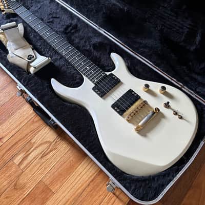 1990s Carvin DC127 Iridescent White Neck Thru Electric Guitar w/ OHSC image 13
