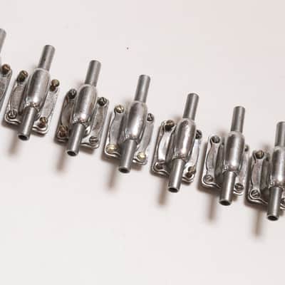 (8) Leedy Knobby Lugs, 4-Point Mounting Including Screws, Nuts, Internal Backing Plates -1920s to 30s / INSPECTED & TESTED image 3