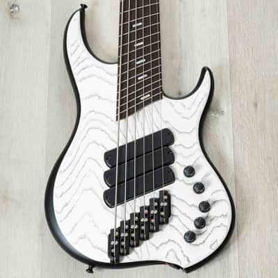 Dingwall Custom Shop Z3 Multi-Scale 6-String Bass, Wenge Fretboard, White with Black Ceruse image 1