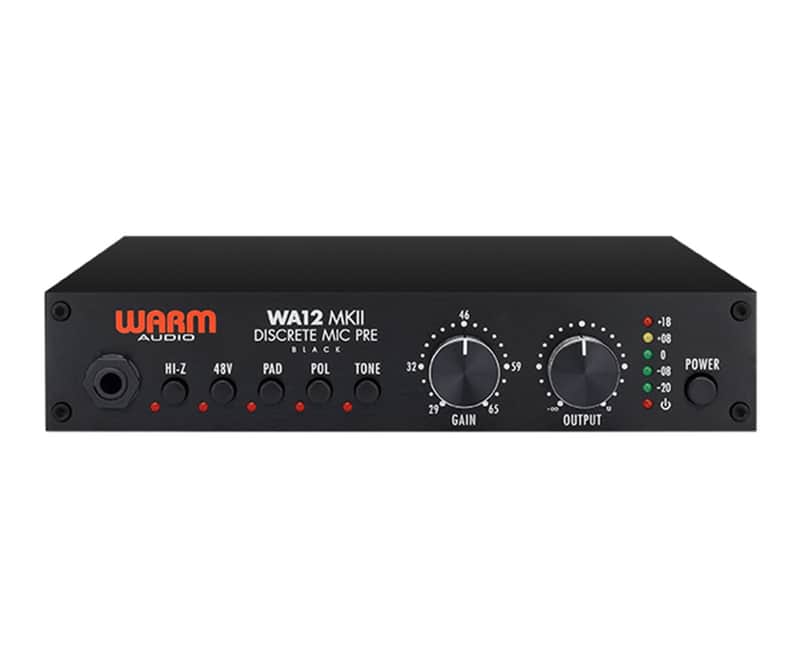 Warm Audio WA12 MKII Black API 312 Style Single-Chnl Microphone Preamp Mic Pre image 1