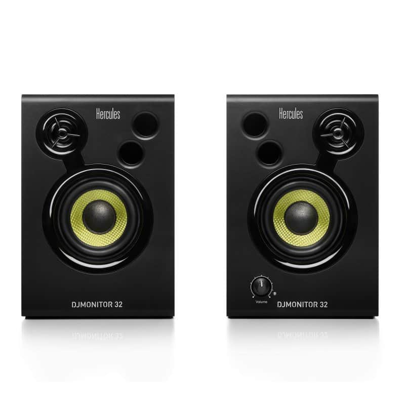 Hercules DJMonitor 32 active studio monitors speakers, pair image 1