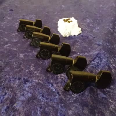 1980s Schaller Tuners Black 6 in line (made in W germany) image 1