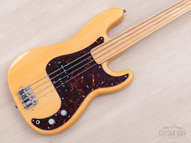 1970s Fernandes Burny Bass FPB-70FL Fretless Maple Board Vintage P Bass, 1 1/2" Nut, Japan image 1