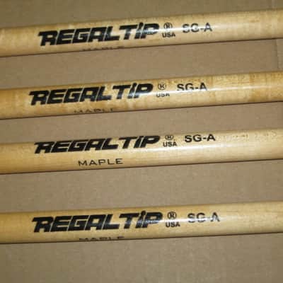 TWO Pairs (new old stock) very near A+ condition Regal Tip SG-A sticks: maple wood / natural stain finish (with paper sleeve packaging) from 2000s / 2010s image 2