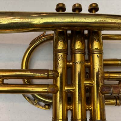 King HN White Cleveland Cornet Early 1950's - Lacquer image 4