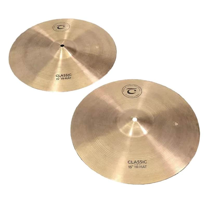Used Turkish Classic Hi Hat Cymbals 15" - Good image 1