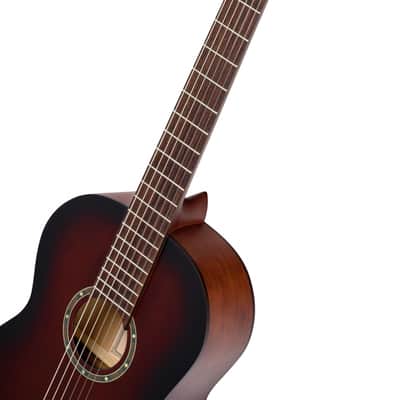 ORTEGA Student Series Pro DeLuxe 4/4 Classical Guitar - Solid Spruce / Catalpa Bourbon Fade image 11