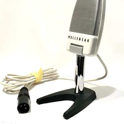 Vintage 1950’s Wollensak by Shure B-162-4 Dynamic Microphone with Stand - Cool Retro 50’s Styling! image 6