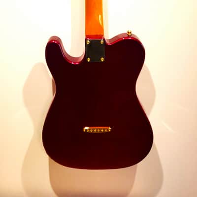 Custom Designed & Crafted Tele Style - Candy Apple Red w/Apple Jasper Stones Serial #080 - 2025 image 13