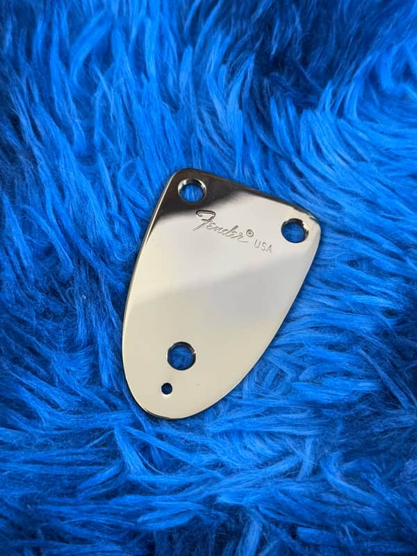 1980s Fender Stratocaster 3 Bolt Vintage Neck Plate - Gold image 1