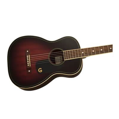 Gretsch Jim Dandy Parlor Acoustic Guitar – X-Braced Body with Walnut Fingerboard (Deep Cherry Burst) image 4