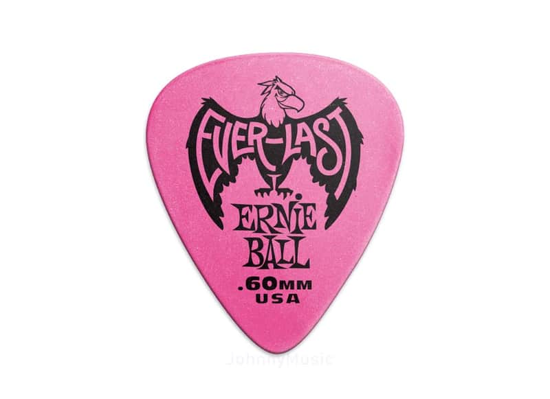 .60mm Pink Everlast Picks 12-Pack Non-Slip Textured Delrin, world standard shape / specifications image 1