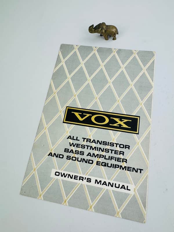 Vox Westminster Bass Amplifier Owner’s Manual (c. 1967–1968) image 1
