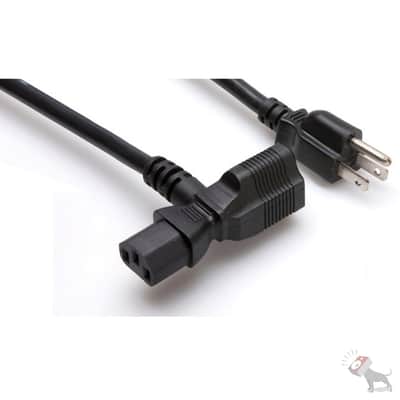 Hosa PWD-401 Piggy Back IEC C13 to NEMA 5-15P Power Cord - 1'