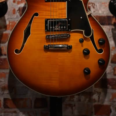 D'Angelico Premier SS Semi-Hollow - Dark Ice Tea Burst image 1