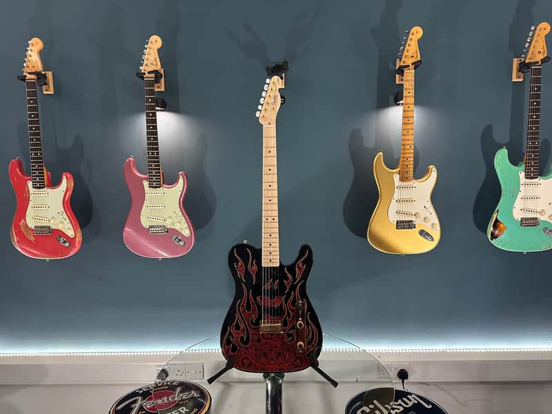 Fender James Burton Artist Series Signature Telecaster 2007 - Present - Red Paisley Flames image 1