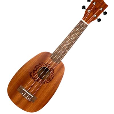 Flight NUP310 Natural Series African Okoume Neck 4-String Pineapple Soprano Ukulele w/Padded Gig Bag image 4