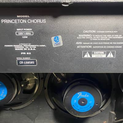 Fender Princeton Stereo Chorus 2-Channel 2 x 25-Watt 2x10" Solid State Guitar Combo 1988 - 2001 - Black image 3