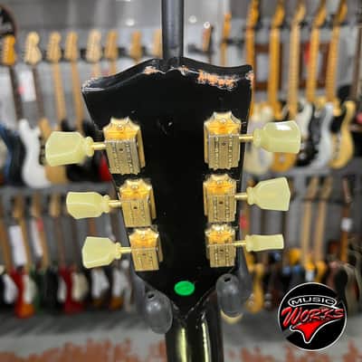 Gibson   Les Paul Studio Ebony Repaired Hea DS Tock image 7