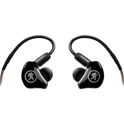 Mackie MP-120 Single Dynamic Driver Professional In-Ear Monitors Regular Black image 1