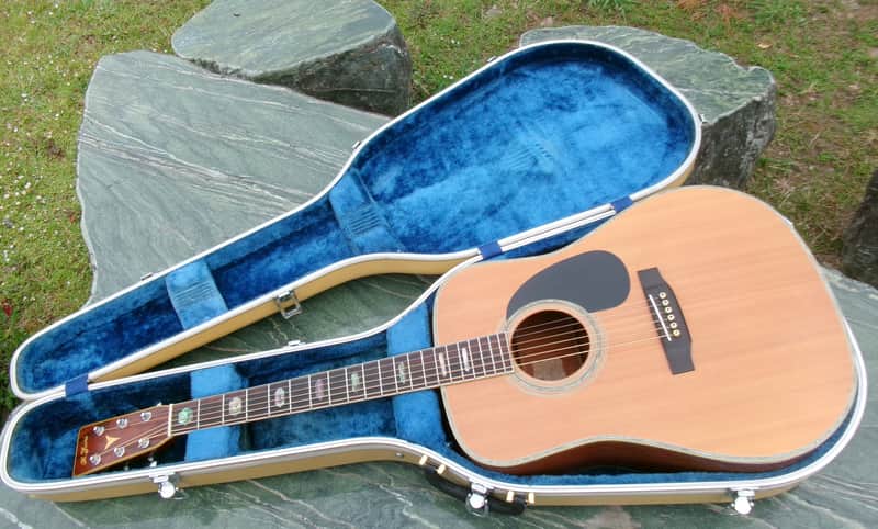 1975 Yairi YW-600 Dreadnought Guitar New Jacaranda Natural+Vintage Flight Case image 1